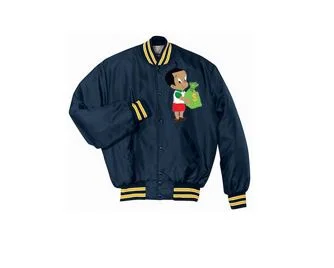 Navy And Yellow Varsity Bomber 