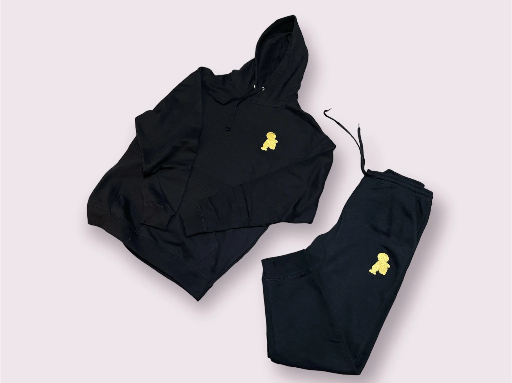 Black Gold patch jogging suit