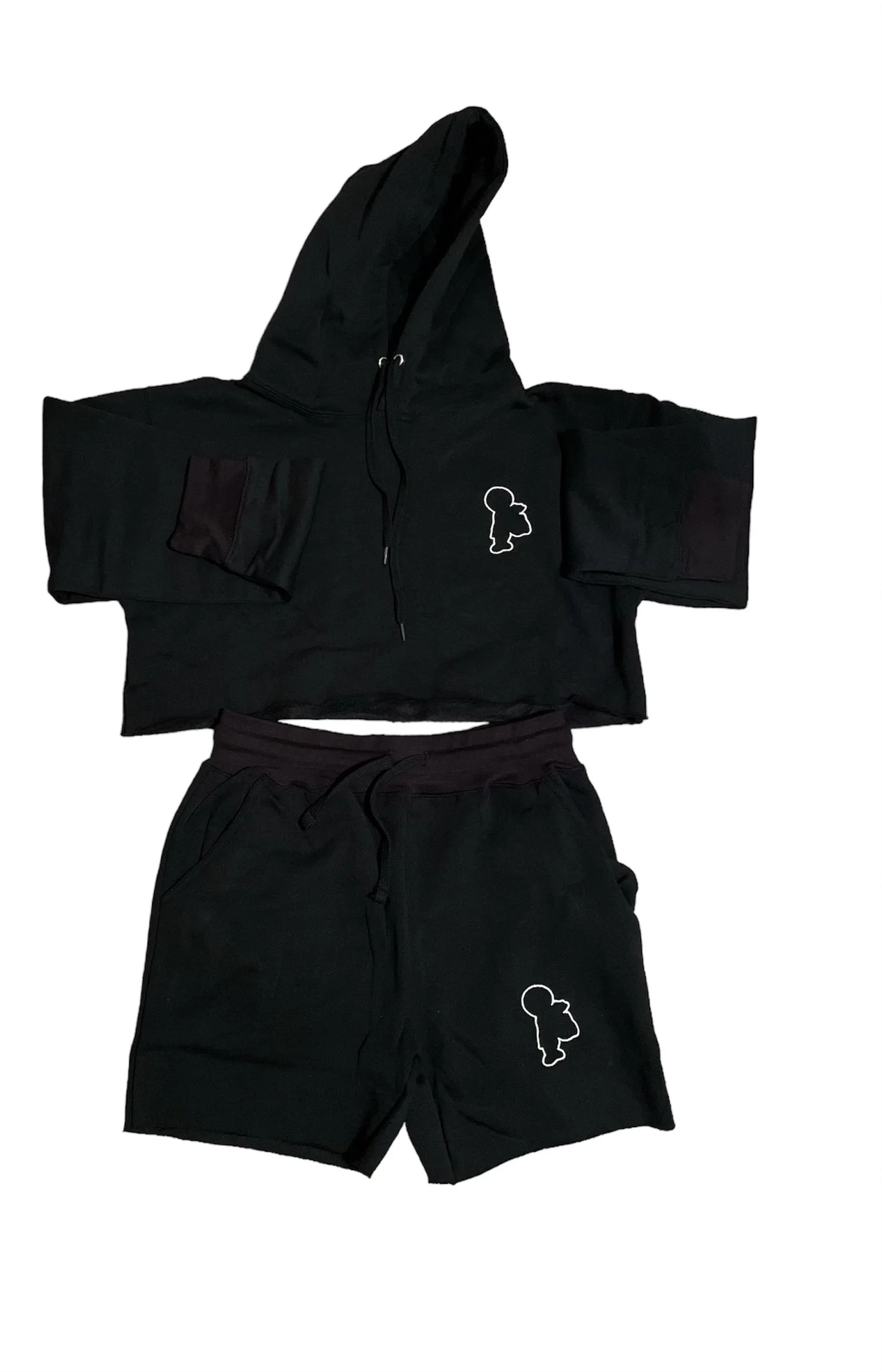 Outline Born Rich crop top with shorts