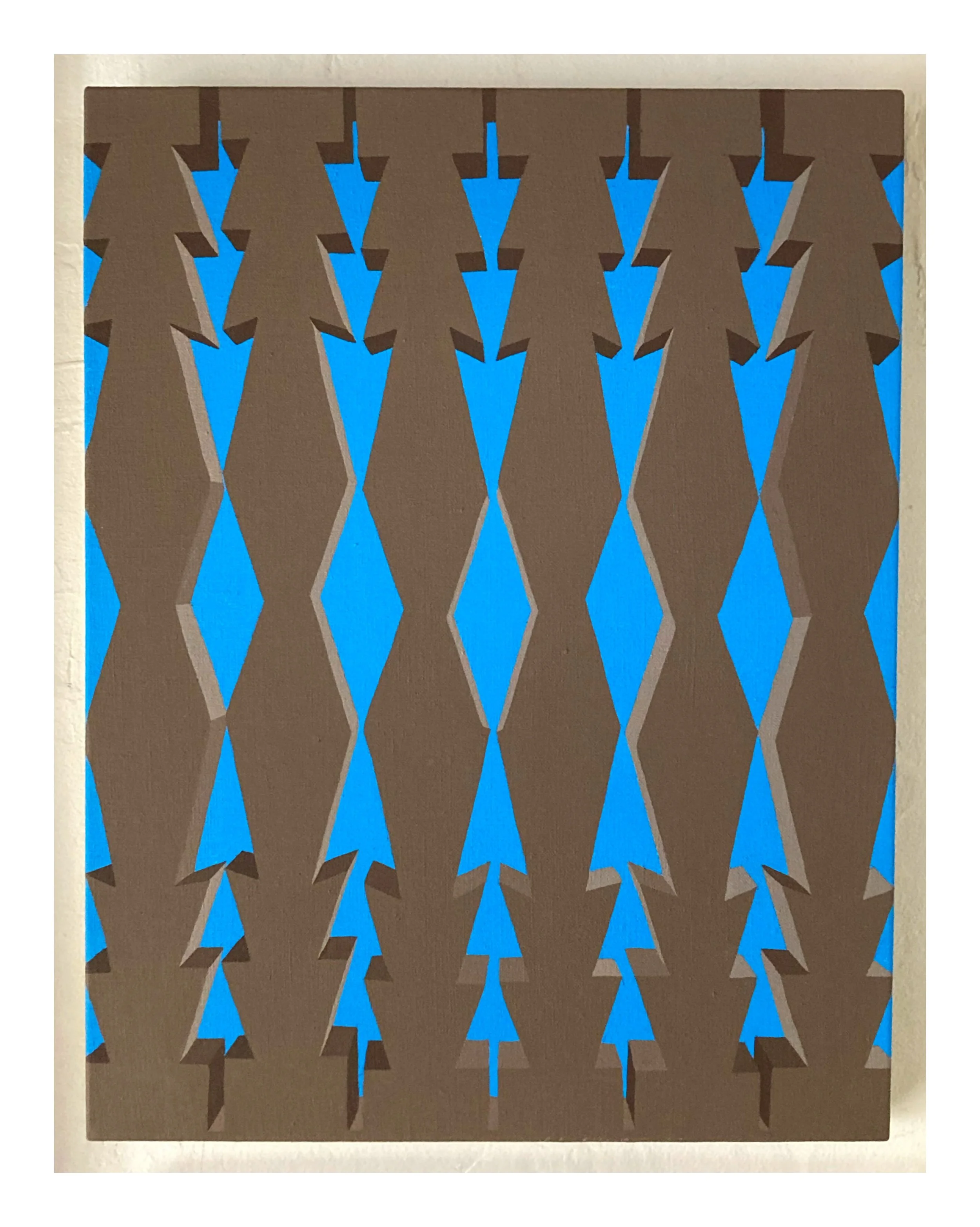 "Window Grill 01" Original Southwest Style Painting By Santa Fe, NM Artist Paul Baxendale