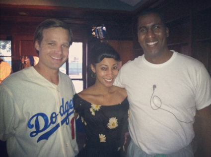 On the set of 'Roy Campanella Night'