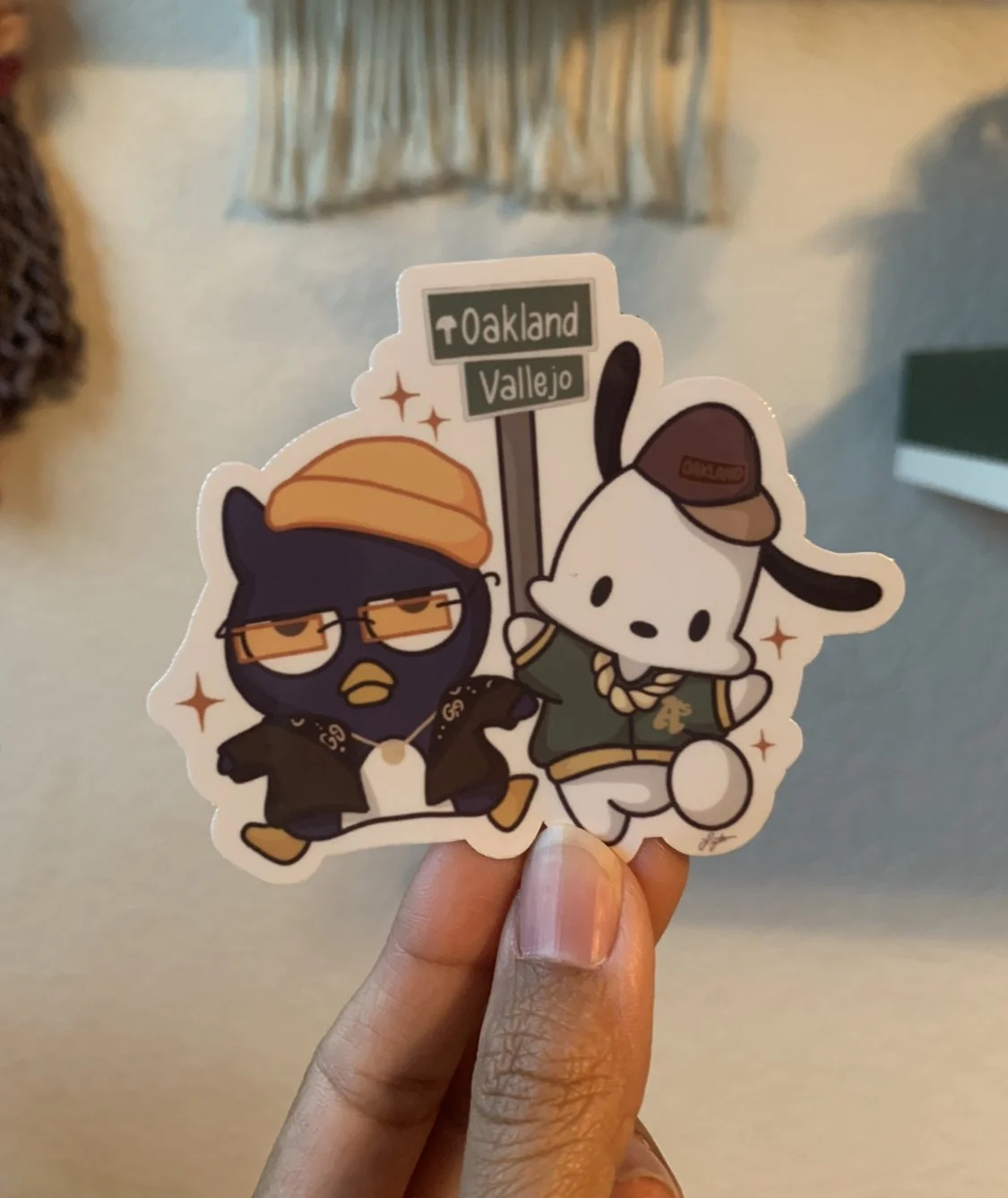 Penguin/Dog as E40/Too Short Sticker