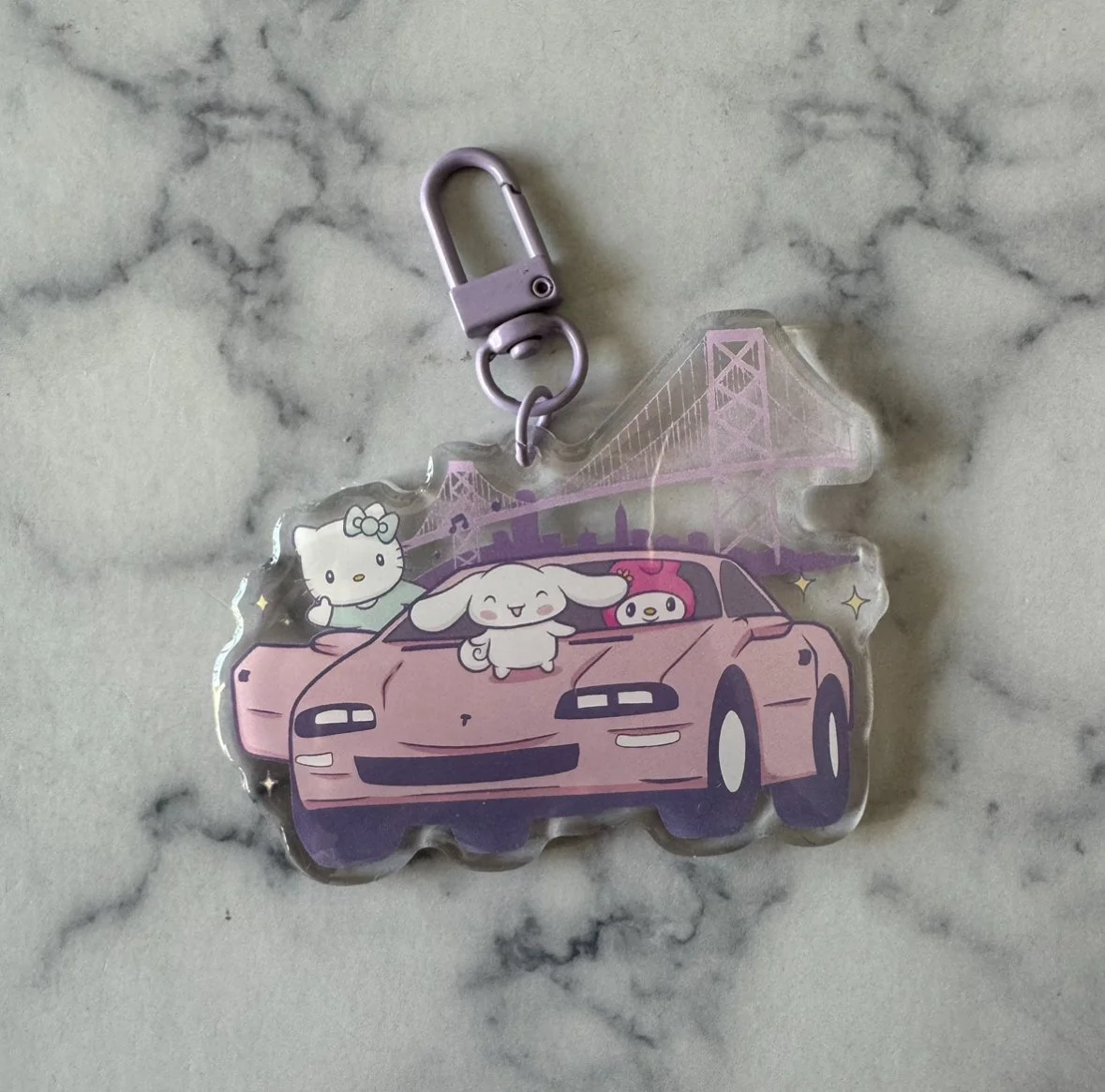 Hyphy kitty & Friends keychain
