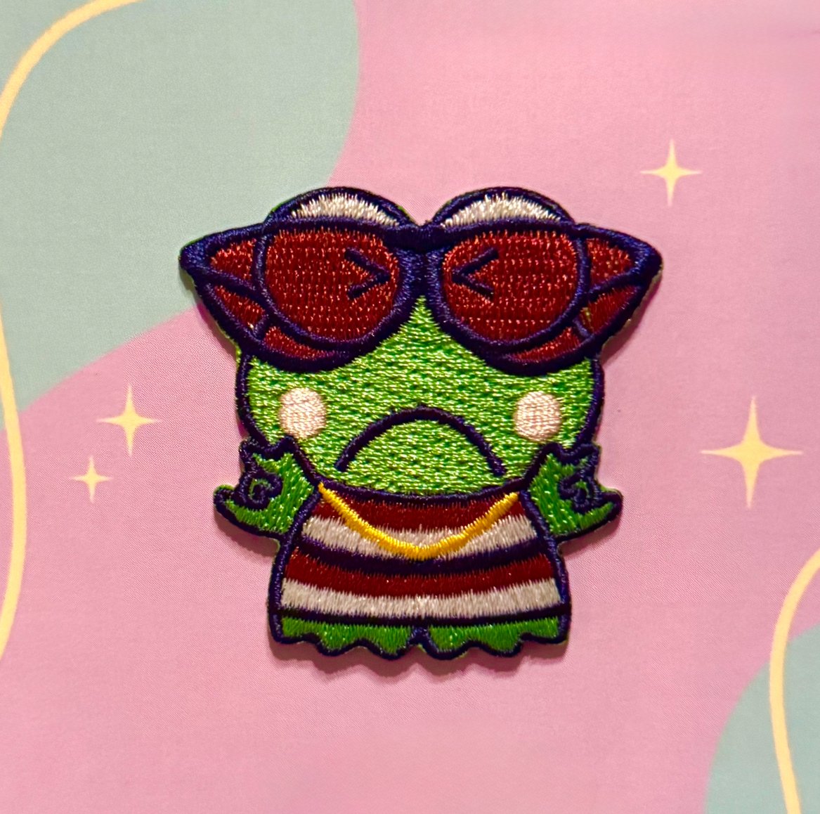 Frog Thizz iron-on patch