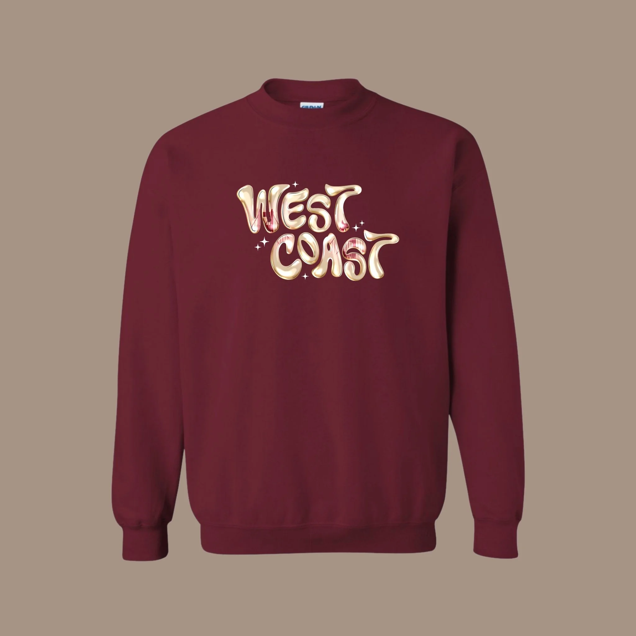 West Coast Maroon Crewneck