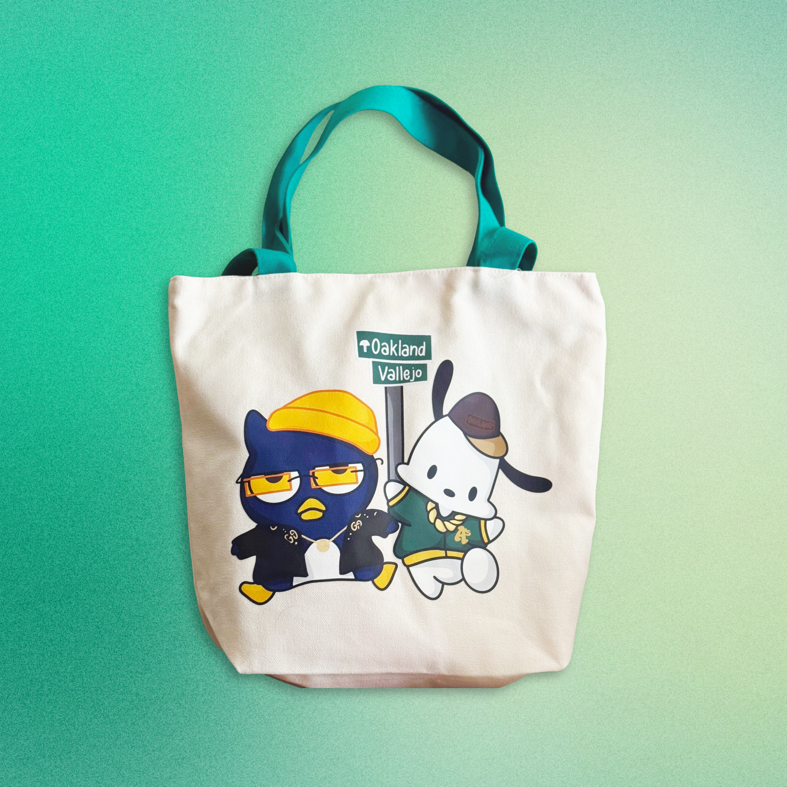 Penguin Dog (e40 + too $hort) tote bag