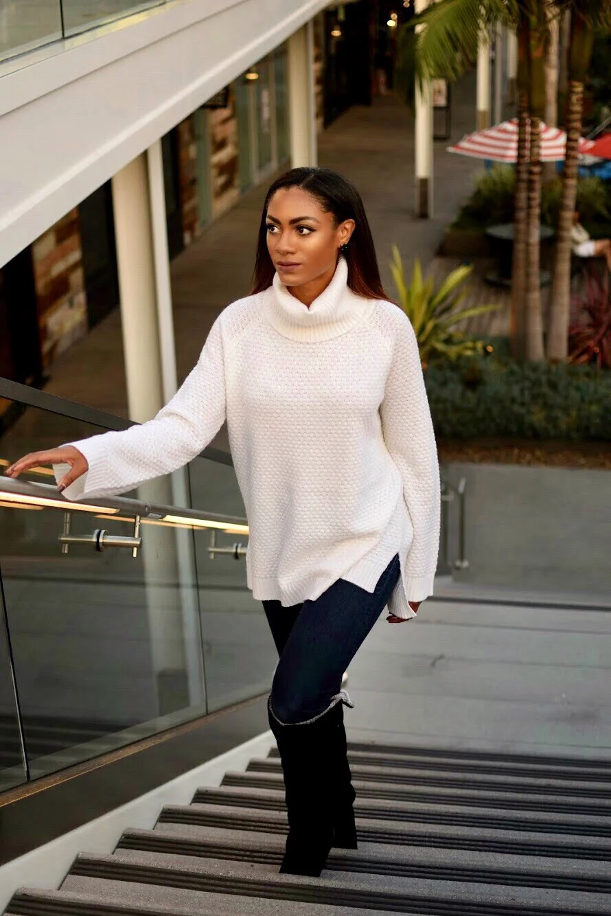Bianca by Oats Cashmere Pictured in Ivory