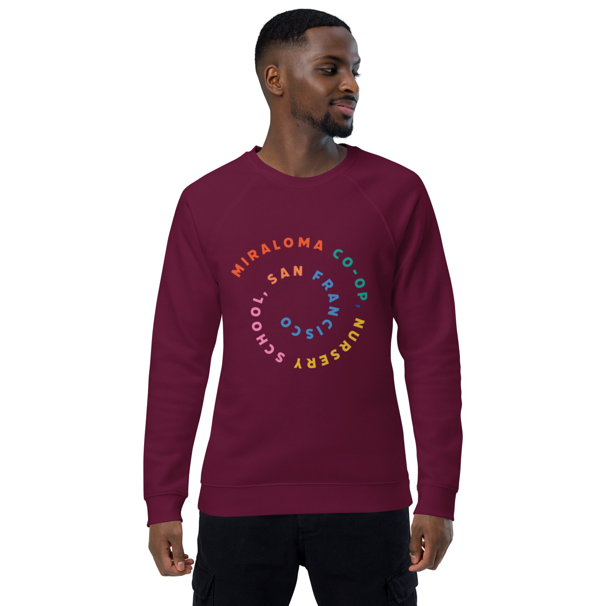 unisex-organic-raglan-sweatshirt-burgundy-front-6a041469662f3.jpg