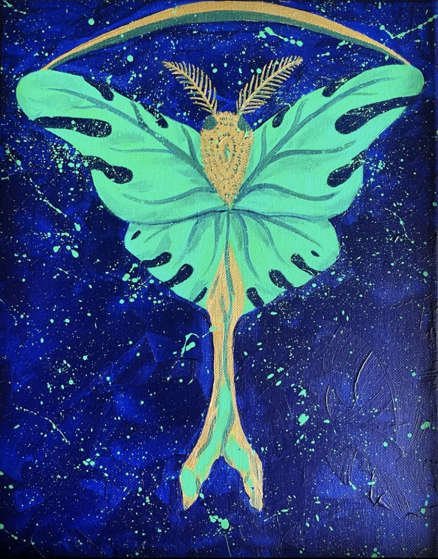 Monstera Moth Paint Class