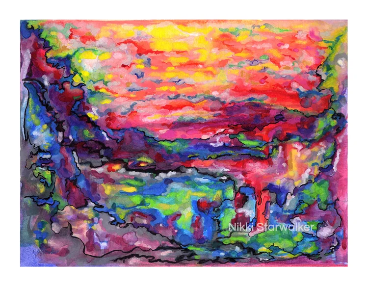 Own An Urban Melting Heart, 9 x 12 inches, mixed media on 100% cotton watercolor paper