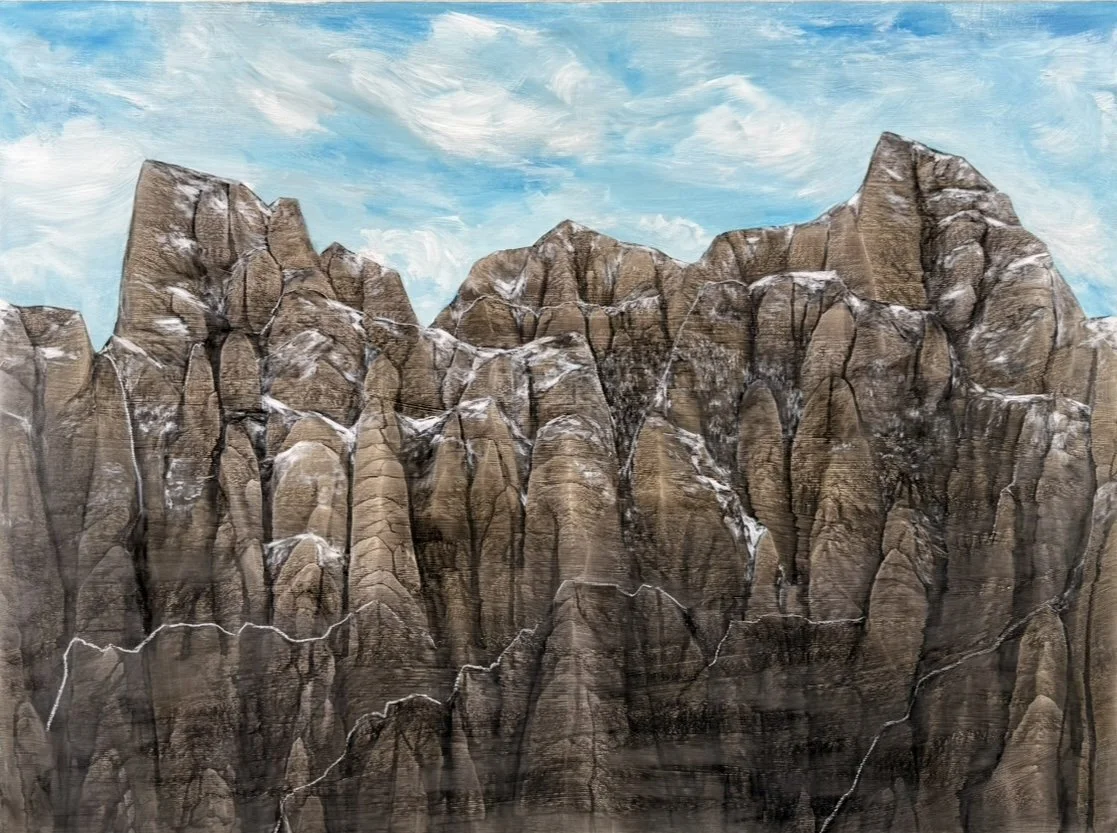 “It’s Just The Beginning”, 36x48 inches, Acrylic and ink on wood cradled canvas, $1,700.00