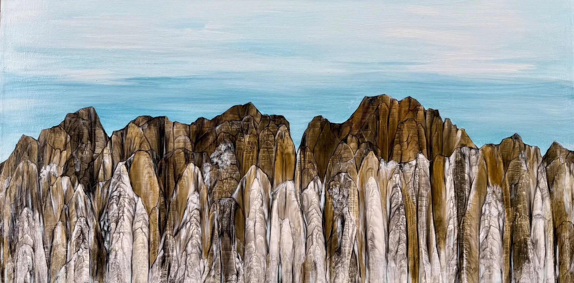 Cover Me, 24x48, Acrylic and ink on canvas. $1,200.00