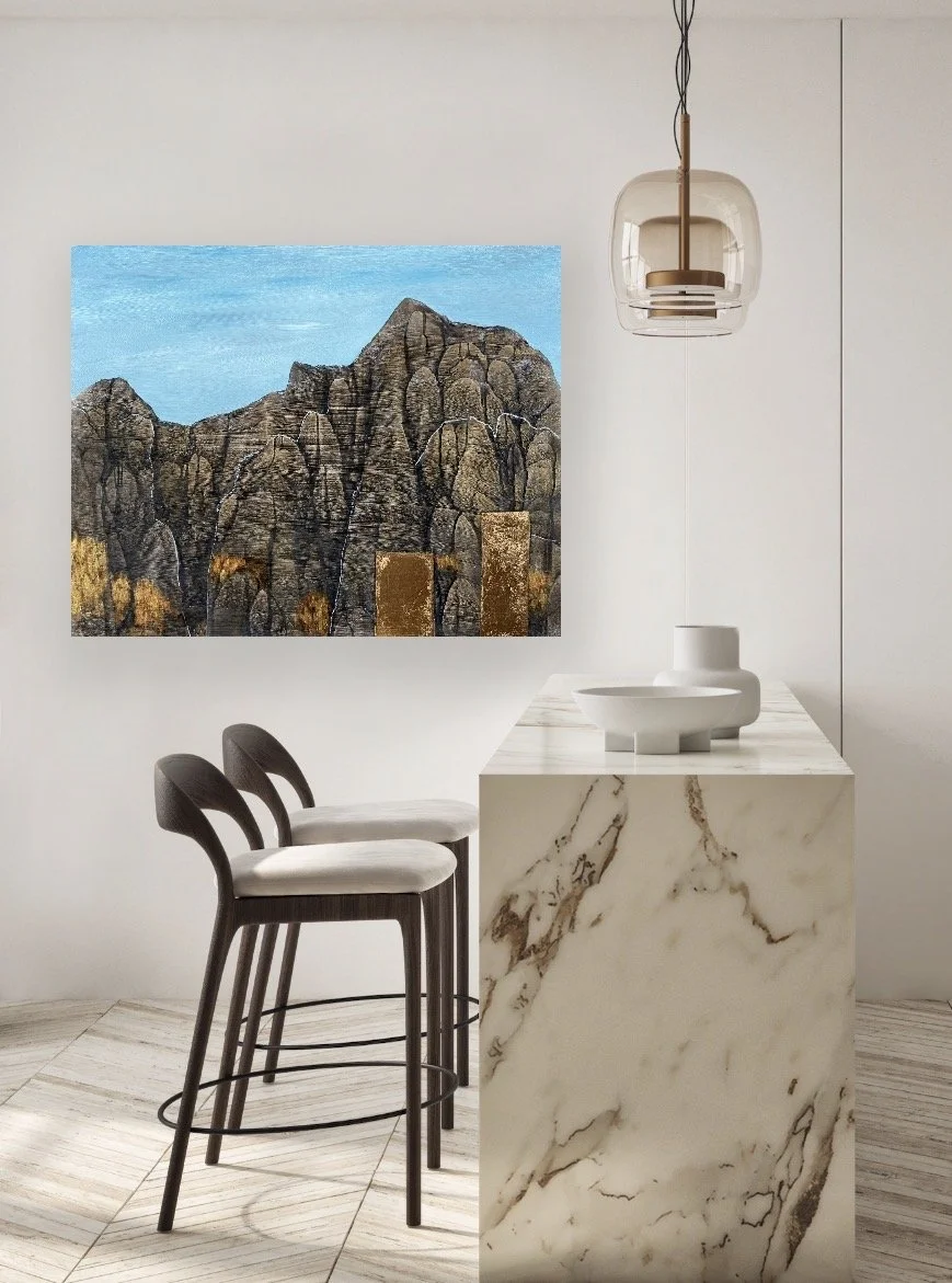 “Extraction of Fall II”, 24x30 inches, Acrylic and ink on wood cradled canvas, $700.00