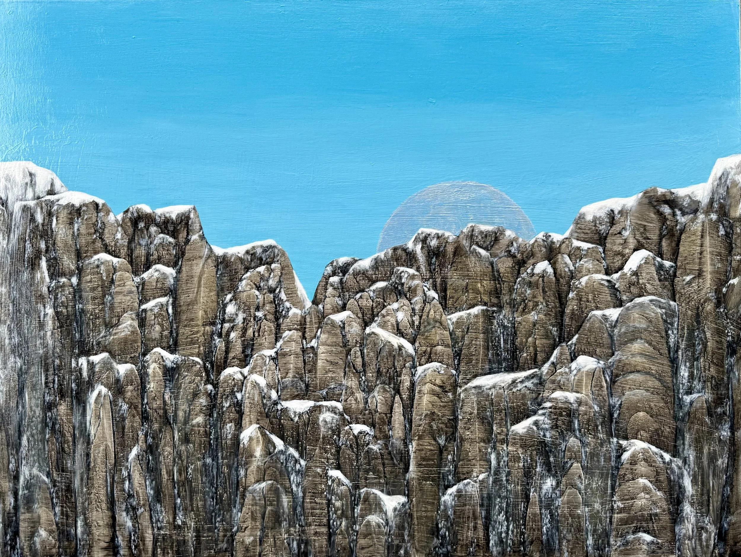 "Make You Feel That Way", 36x48, 2023, Acrylic and ink on canvas. $1,500.00