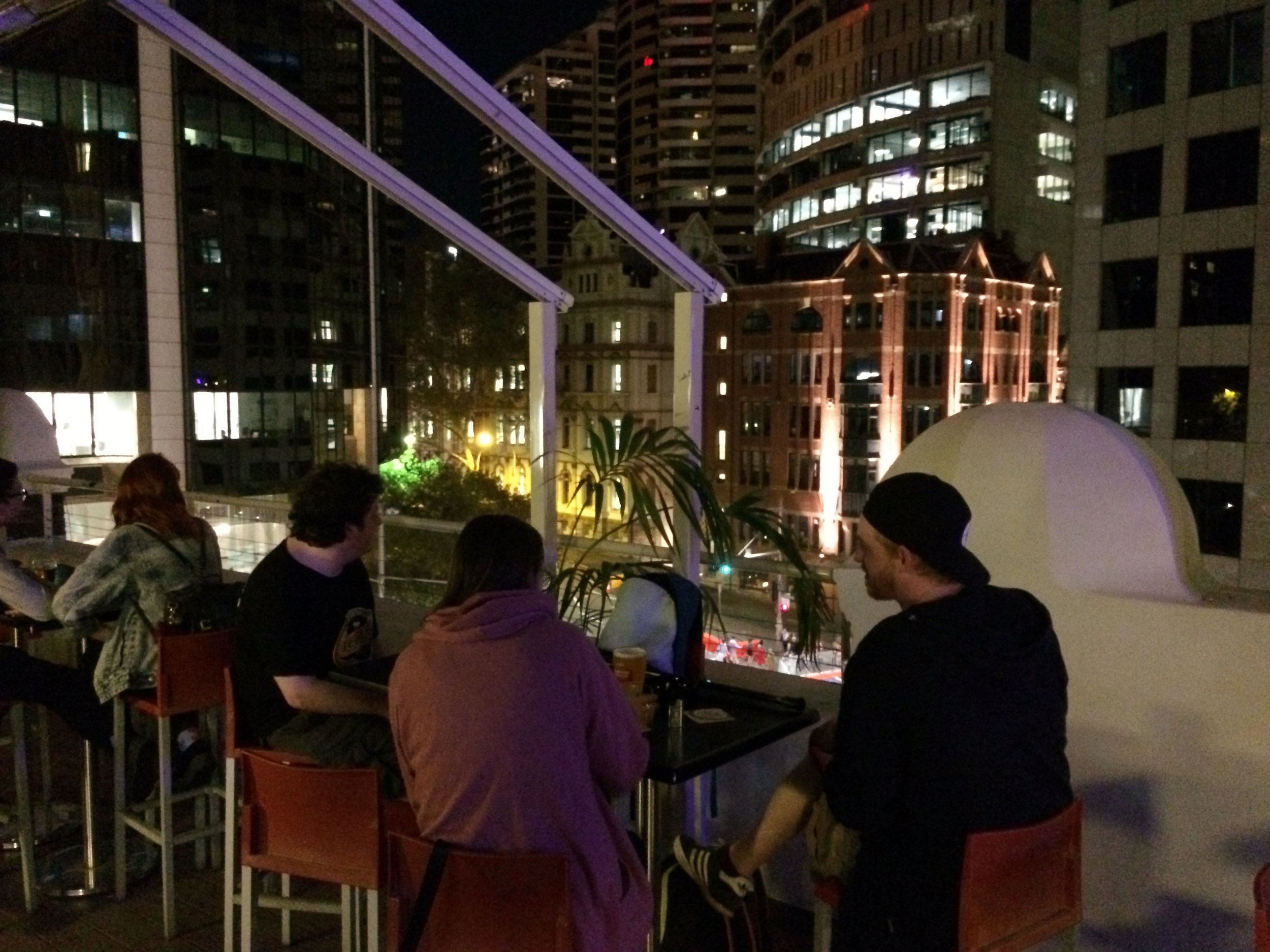 Roof top bar in thr city