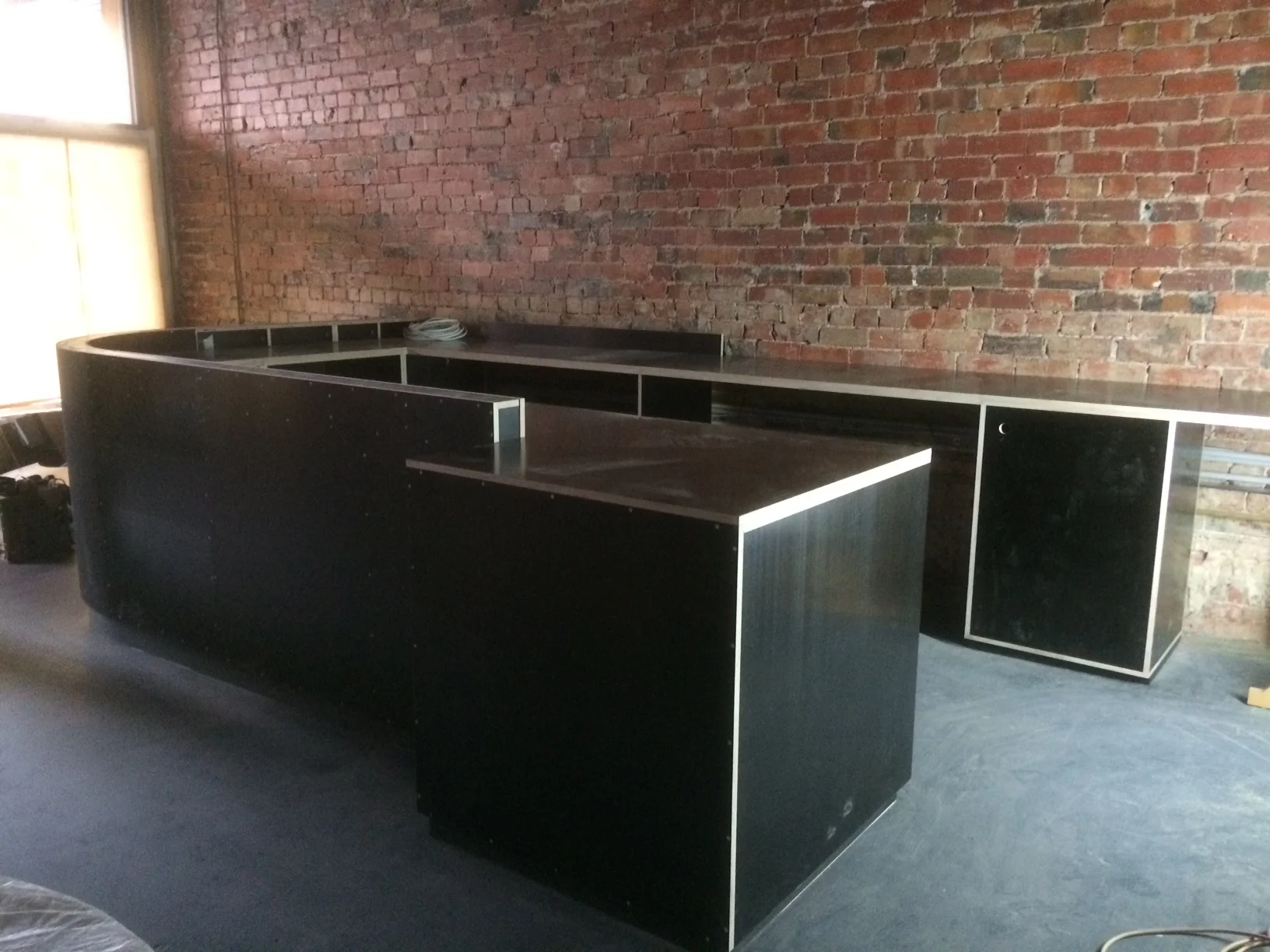 The bar takes shape.