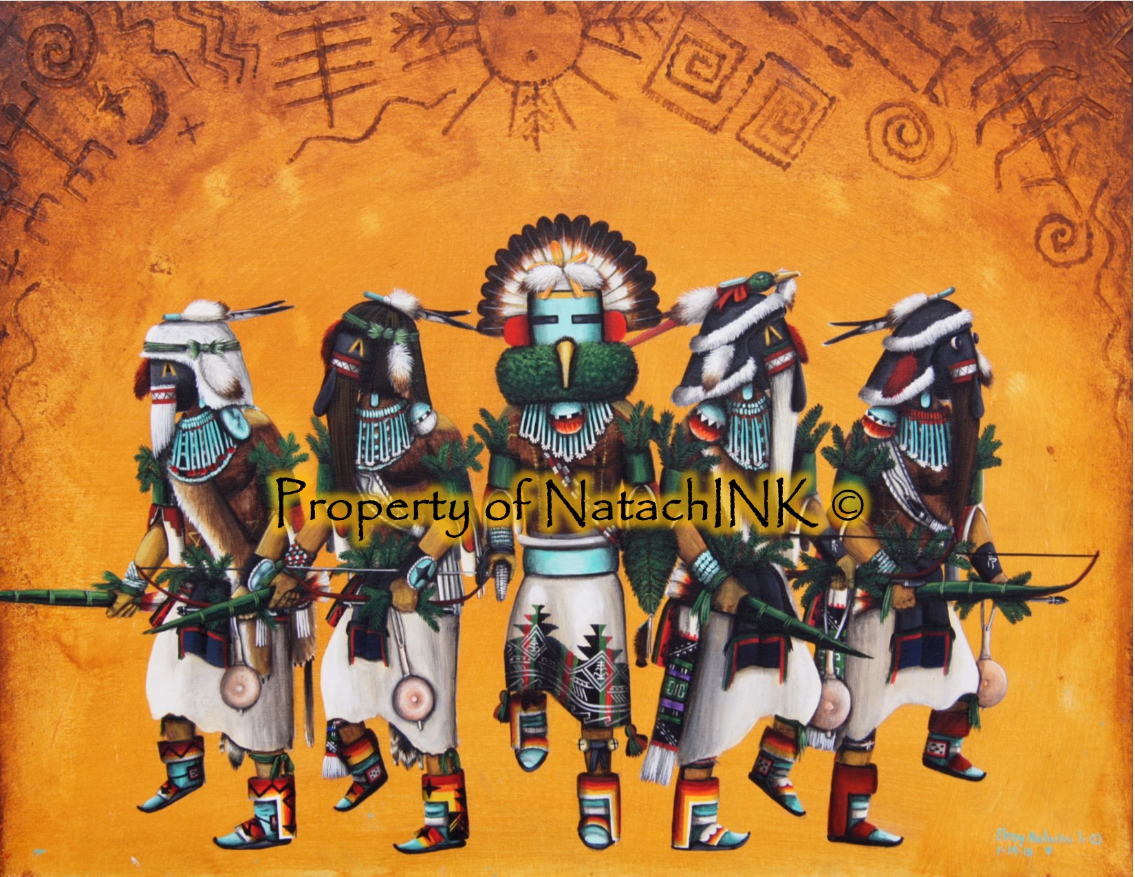 Zuni Chakwaina Kachinas Print