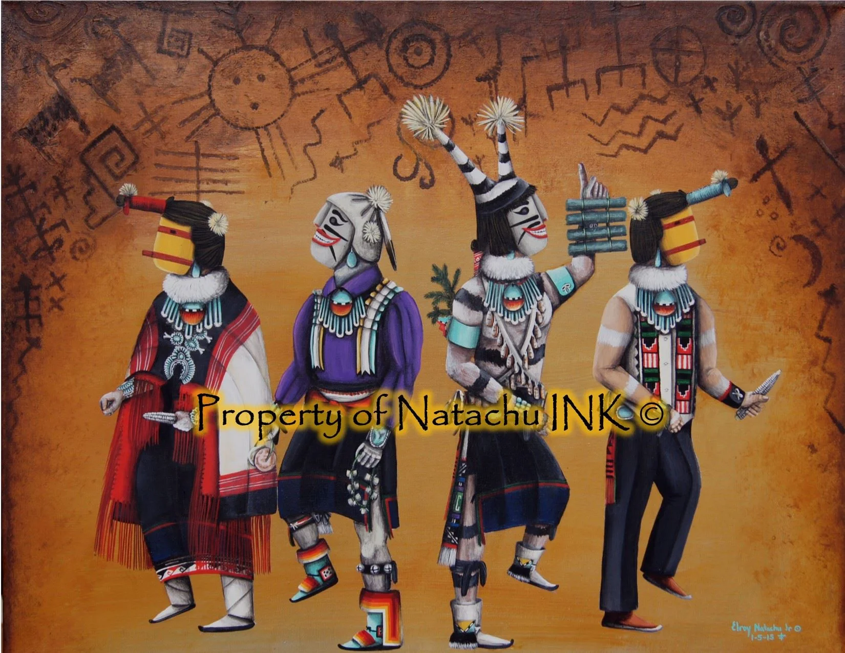 Hewa Hewa (Clown Kachinas) Print