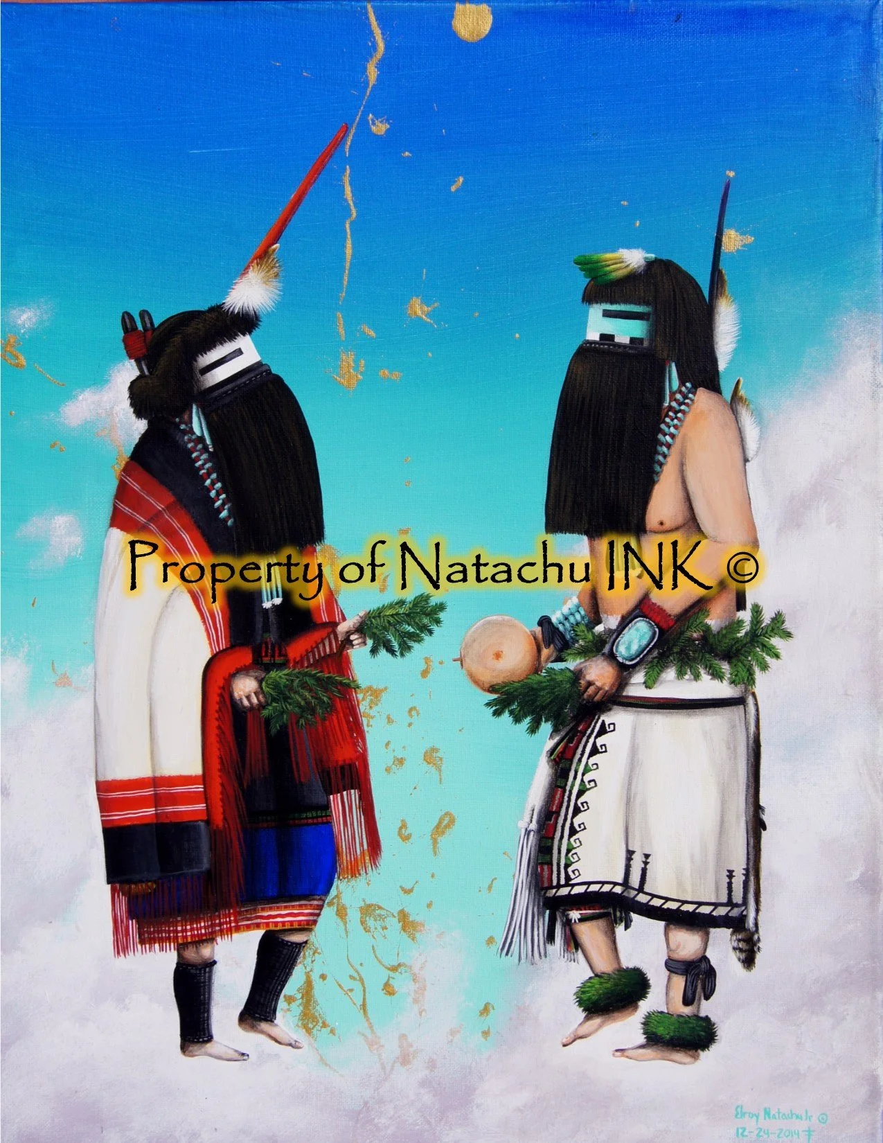 Hekshina Shilowa (Red Paint Rain Dancers) Print