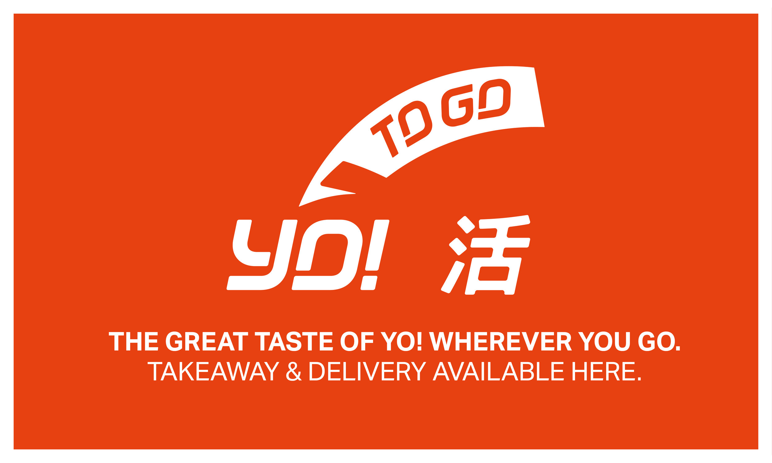 New YO! takeaway logo and branding
