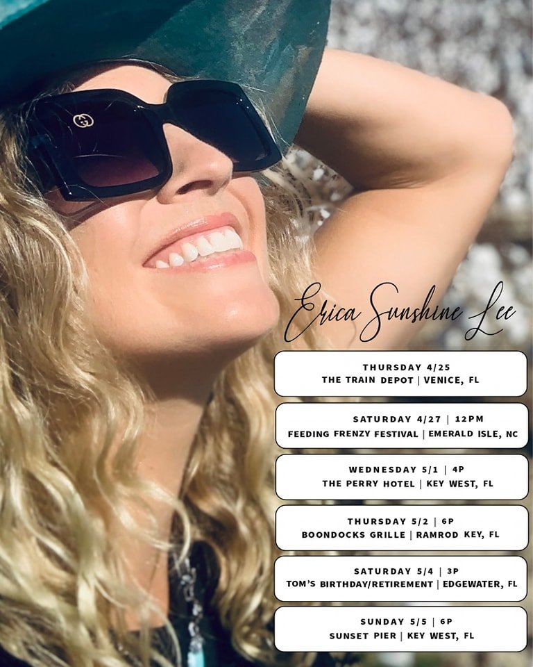 ✨️FL &amp; NC... Mark your calendars, y'all!!✨️

#ericasunshinelee #nc #fl #livemusic  #floridakeys #keywest #countrywestern #nashvillesingersongwriter #musician