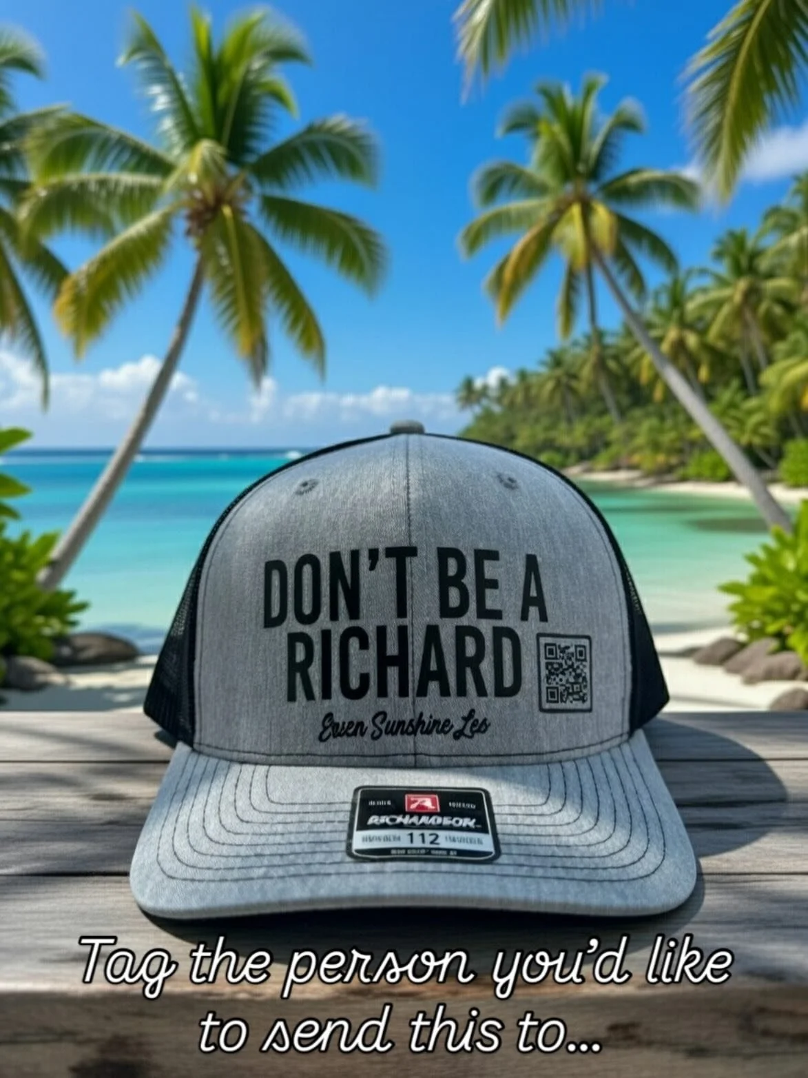 Who should you send this hat to? ⬇️
Don&rsquo;t be a Richard. 
#Don&rsquo;tBeARichard #RichardsonHat #EricaSunshineLee ☀️ #KeyWest #FloridaKeys