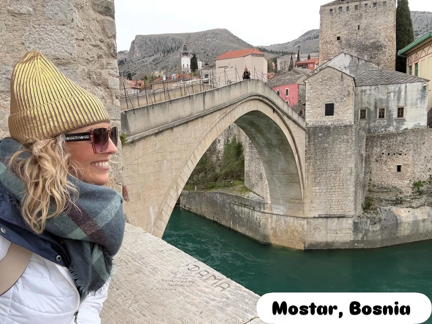 Didn&rsquo;t know what to expect coming here!! 
What a beautiful city, my soul needed this&hellip;.🥂❤️&zwj;🩹
Thank you Mostar, Bosnia &amp; Herzegovina. 🇧🇦 
☀️🌉
#healing #hope #happiness #georgiagypsy #songwriter