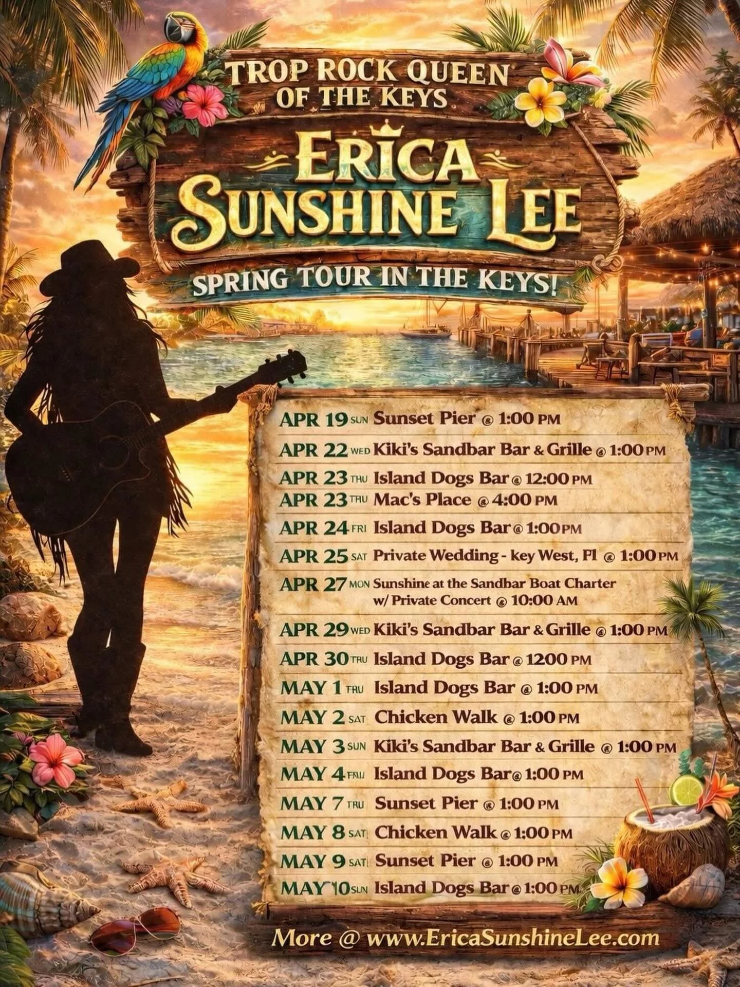 Happy Tax Day! 😂 (said no one ever&hellip;)
BUT I&rsquo;ve got something way better than refunds&hellip; ☀️
I&rsquo;m officially back from Italy 🇮🇹 and headed straight to paradise 🌴✨
I&rsquo;ll be performing LIVE all across the Florida Keys throu