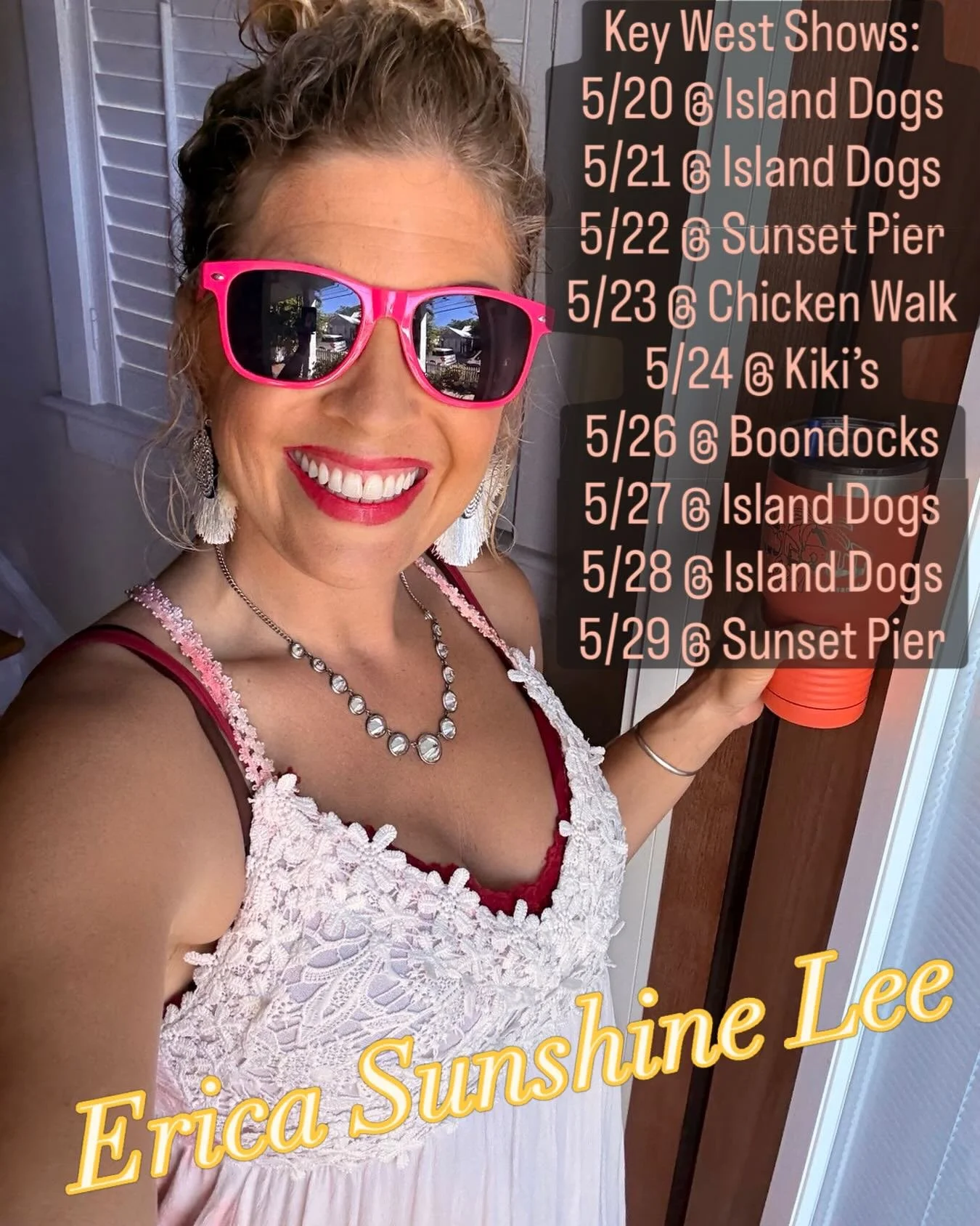 Come see me this month in the Florida Keys before I hit the road on my Summer tour!!! 🎶 🎸 
Oh, and here have you heard my new single &ldquo;Tacos and tequila??&rdquo;
@islanddogsbar @sunsetpierkeywest @kikissandbar @chickenwalkkeywest @boondocksflk