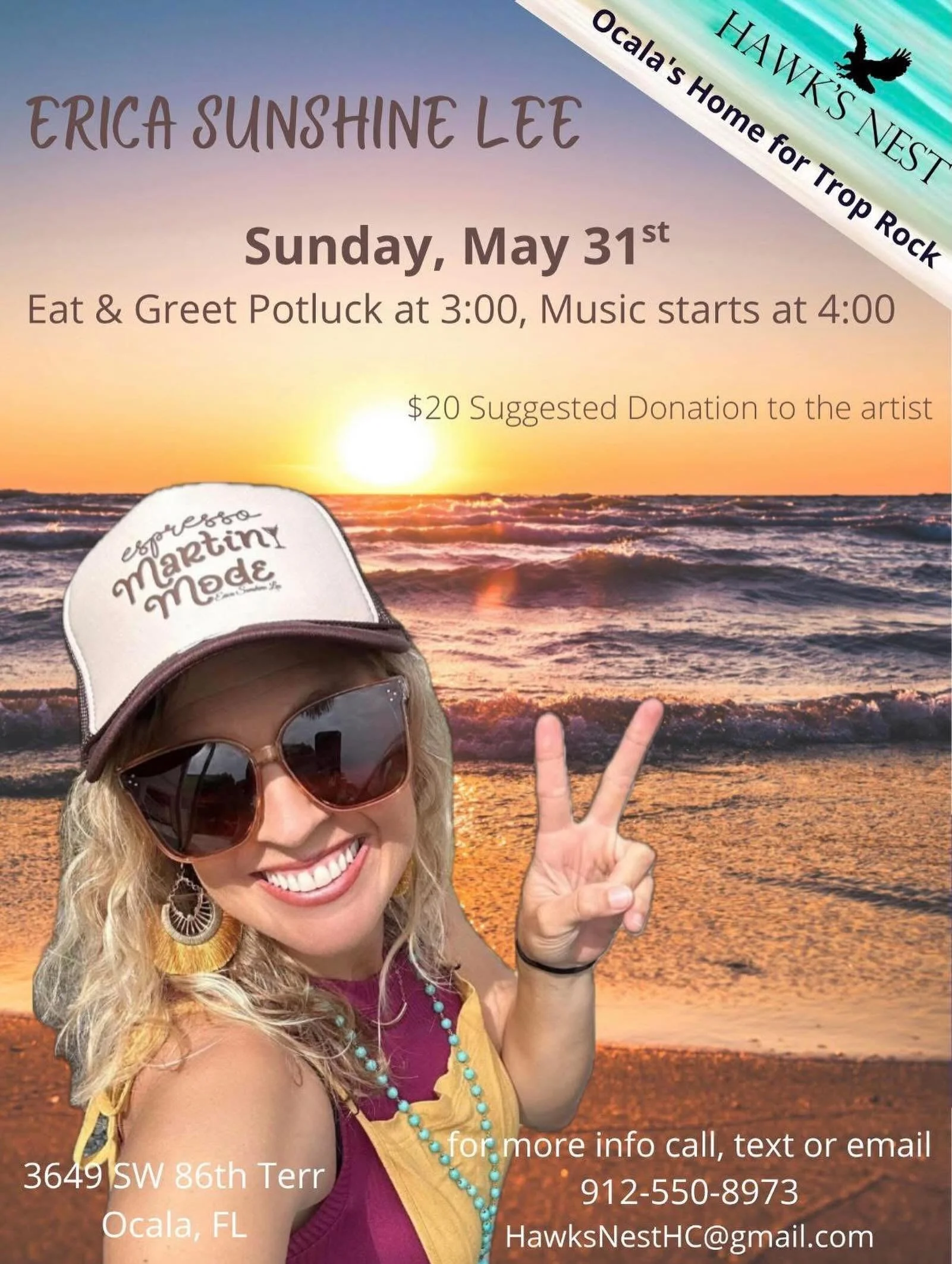 Ocala!!!!! ☀️Who will I see there next Sunday May 31??? Tag any northern Florida peeps!!! But first&hellip;.
This weekend:
Today (sat)  @chickenwalkkeywest 1-4pm
Sunday @kikissandbar 
Wed &amp; Thursday @islanddogsbar Noon-3pm
Friday @sunsetpierkeywe