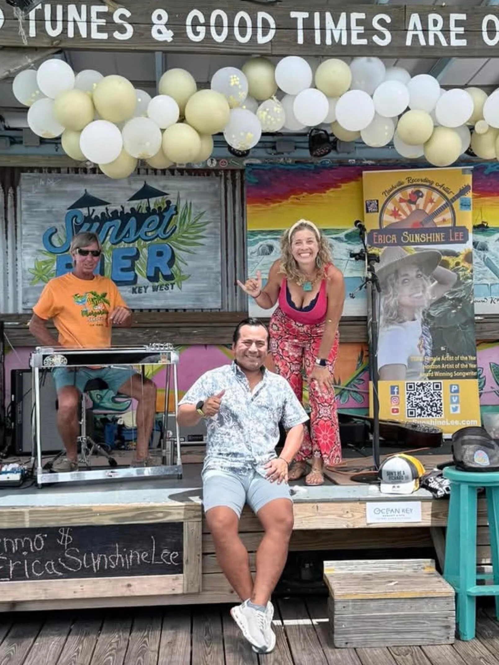 Join us today @sunsetpierkeywest 🌅for Original music by &ldquo;The Georgia Gypsy&rdquo; @ericasunshinelee (Don&rsquo;t miss Her last show in the Keys before her summer tour Across the USA, then she returns to the Keys for winter!) ☀️Key West Iggies 