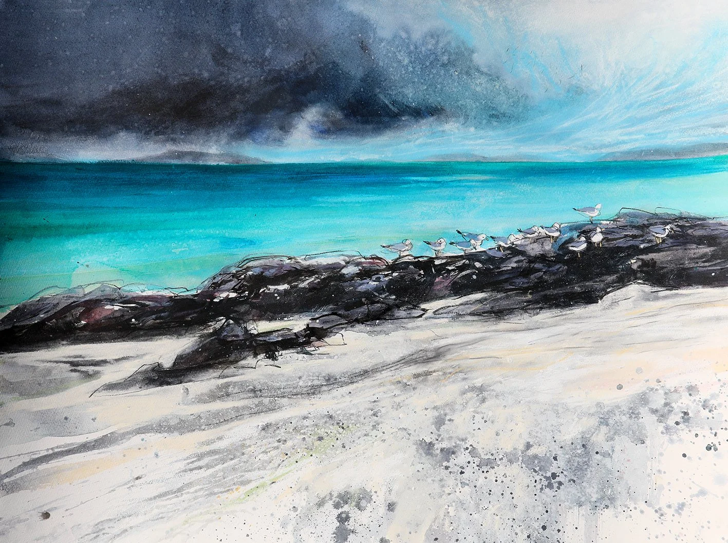  Rain Shadow, mixed media on paper, 55×75cm, framed and glazed, £1650 