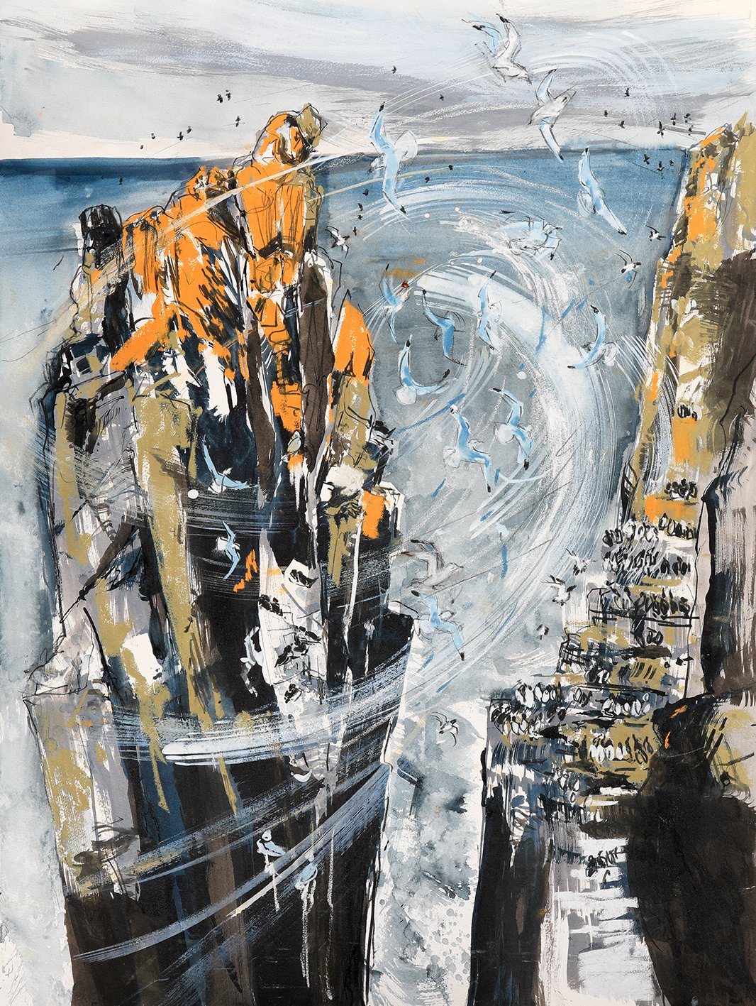  Through the Gap, mixed media on paper, 55×75cm, framed and glazed, £1650 