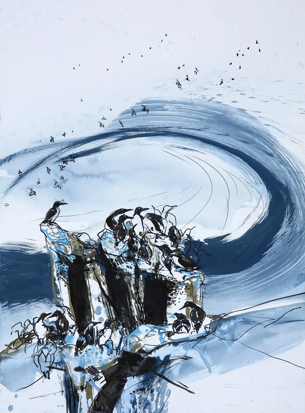  Whirl, mixed media on paper, 55×75cm, framed and glazed, £1650 sold 
