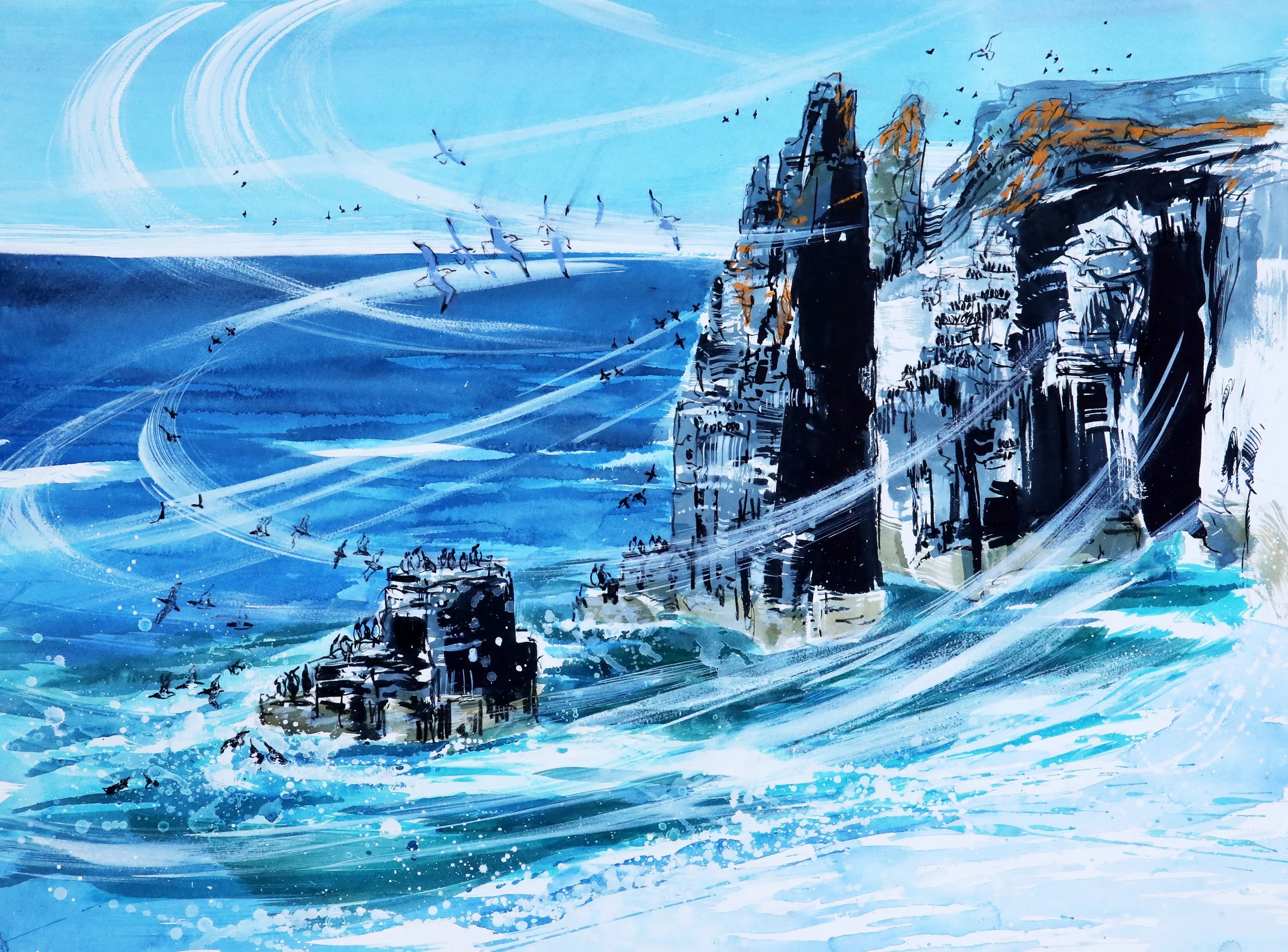  A Summer’s Day, mixed media on paper, 55×75cm, framed and glazed, £1650 