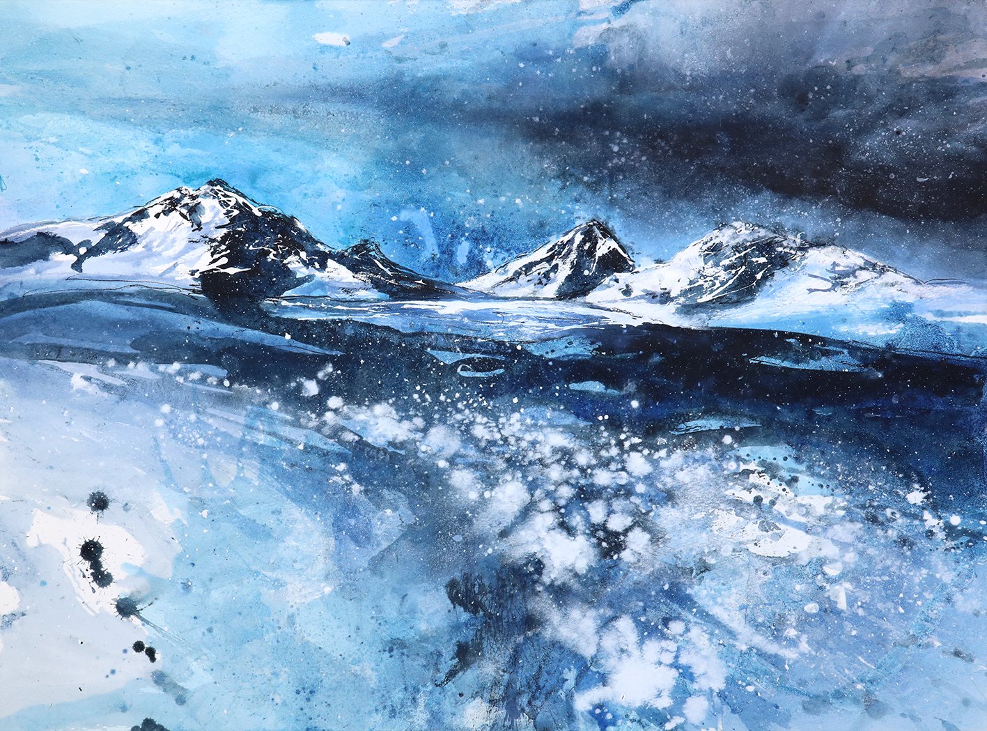  Midwinter, mixed media on paper, 55×75cm, framed and glazed, £1650 
