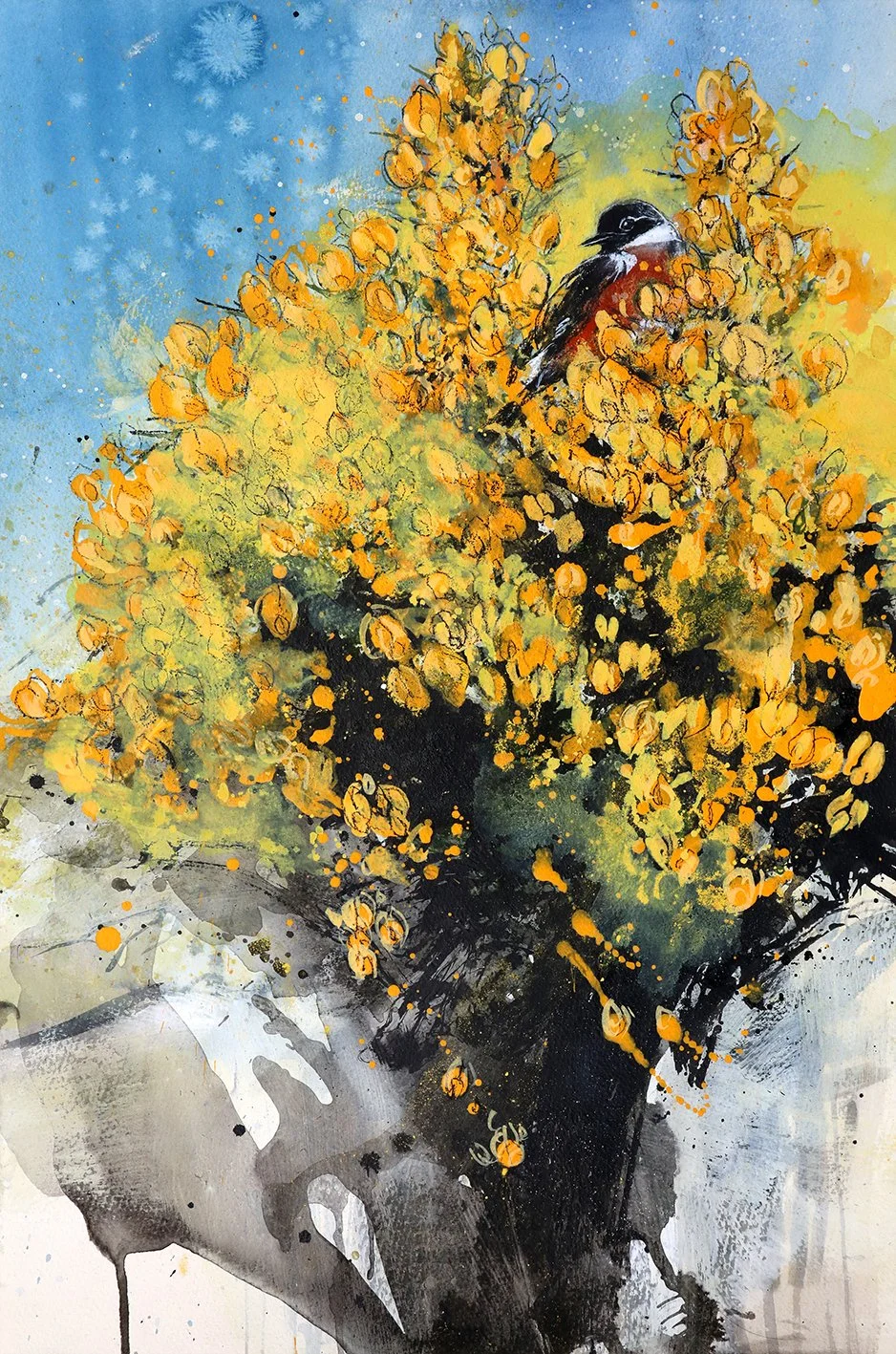  The Colour of Spring, mixed media on paper, 55×38cm, framed and glazed, £950 