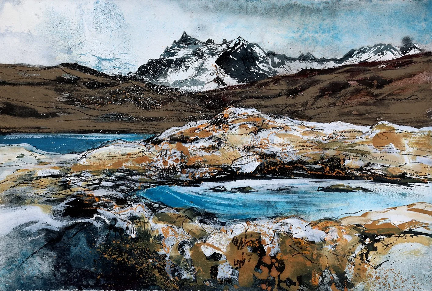  Rockpool, mixed media on paper, 38×55cm, framed and glazed, £950 