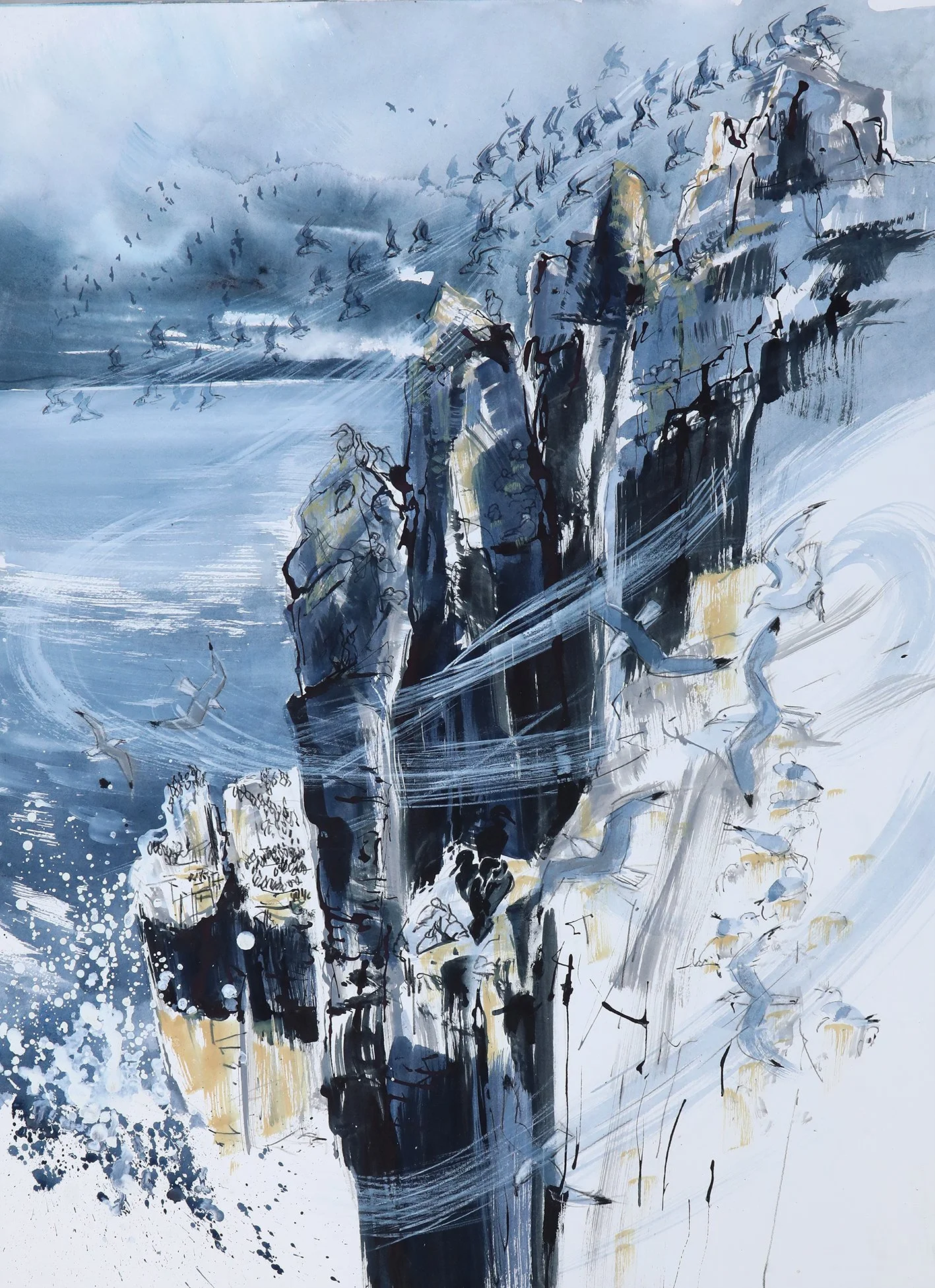  Taking Flight, mixed media on paper, 75×55cm, framed and glazed, £1650 