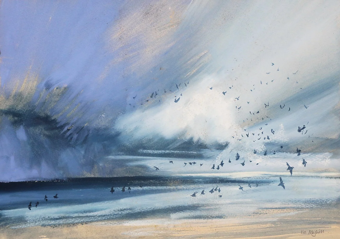 Morning Sun and Rain Shadows painting by Liz Myhill
