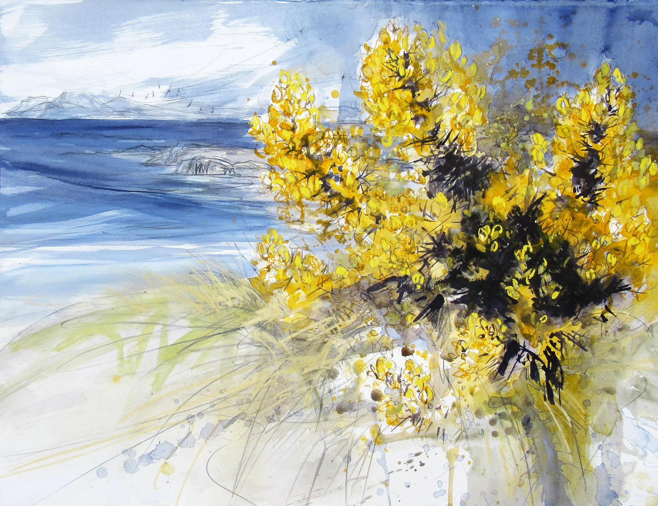  Abundance, mixed media on paper, 55×75cm, framed and glazed £1690, sold 