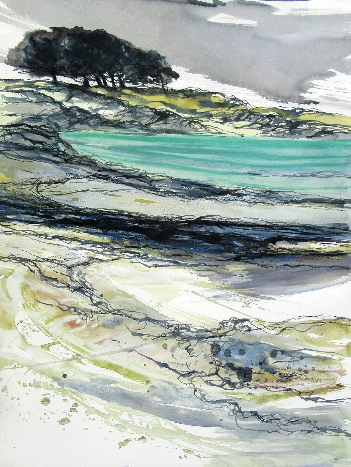 At the Strandline, mixed media on paper, 75×55cm, framed and glazed, £1690 