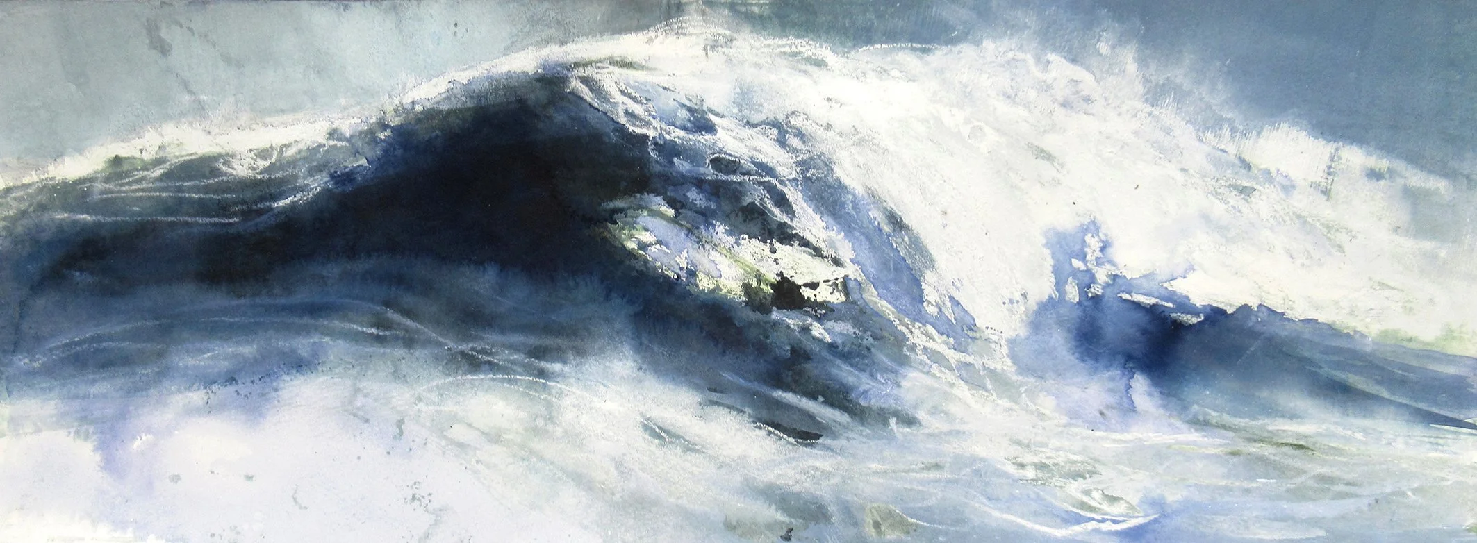  Wild Winter Waves i, mixed media on paper, 20×54cm, framed and glazed, £690, sold 