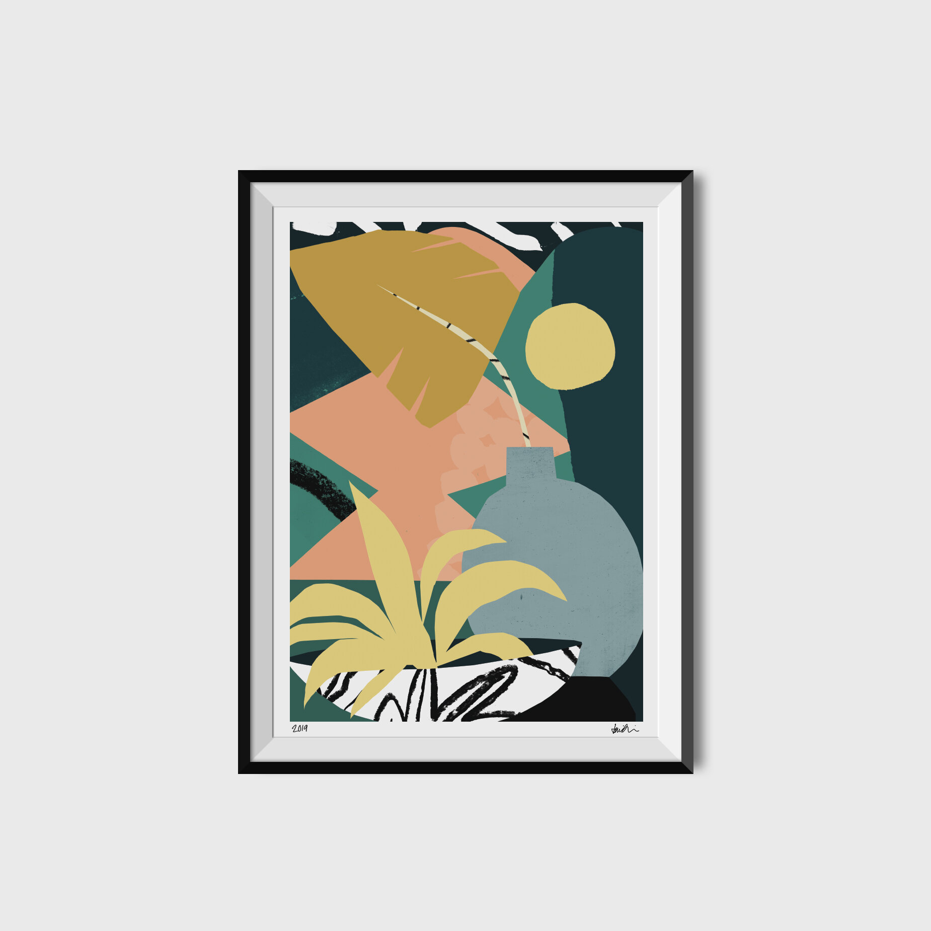 'Vase &amp; Bowl' - A3 Print