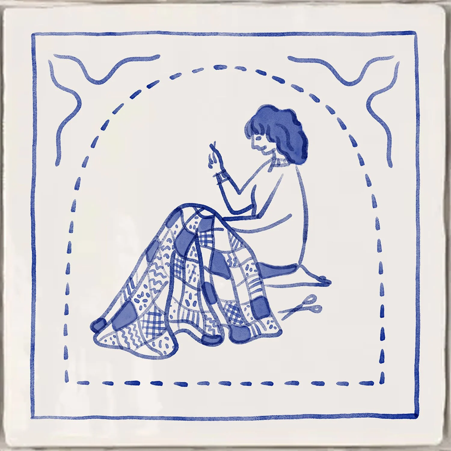 Harriet_Seed Delft tile woman quilting.jpg