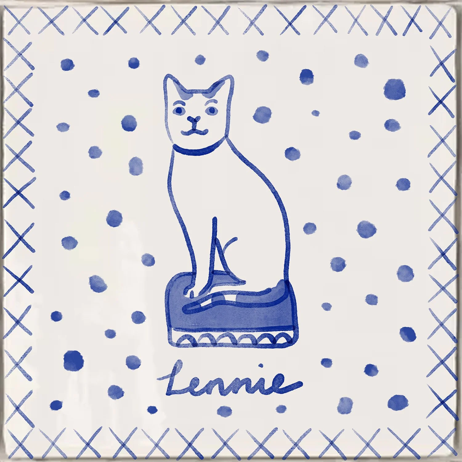 Harriet_Seed Delft tile white cat.jpg