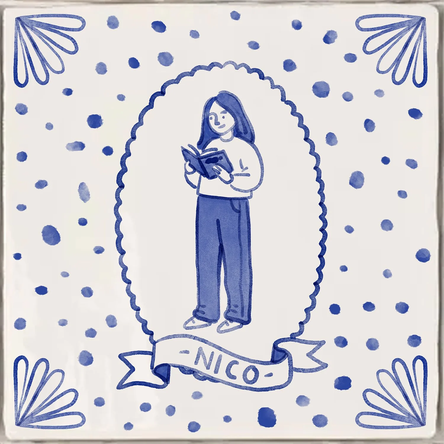 Harriet_Seed Delft tile reading girl.jpg