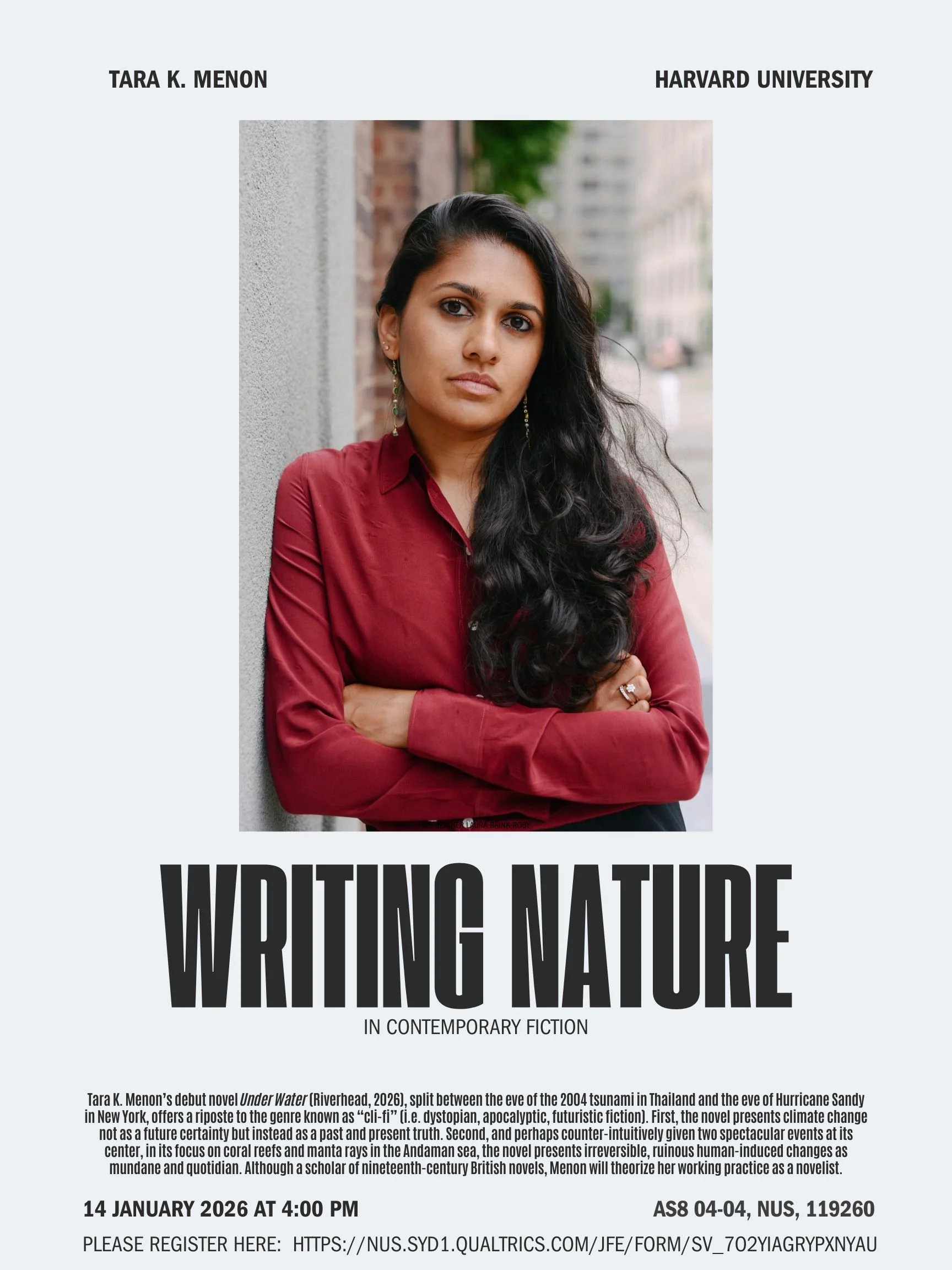 TALK: "Writing Nature in Contemporary Fiction" by Tara K. Menon