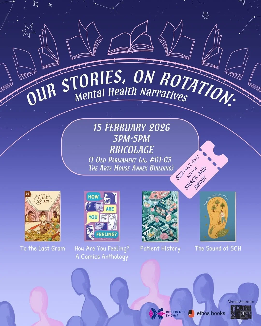 BOOK DISCUSSION: "Our Stories, On Rotation: Mental Health Narratives" (Ethos Books)