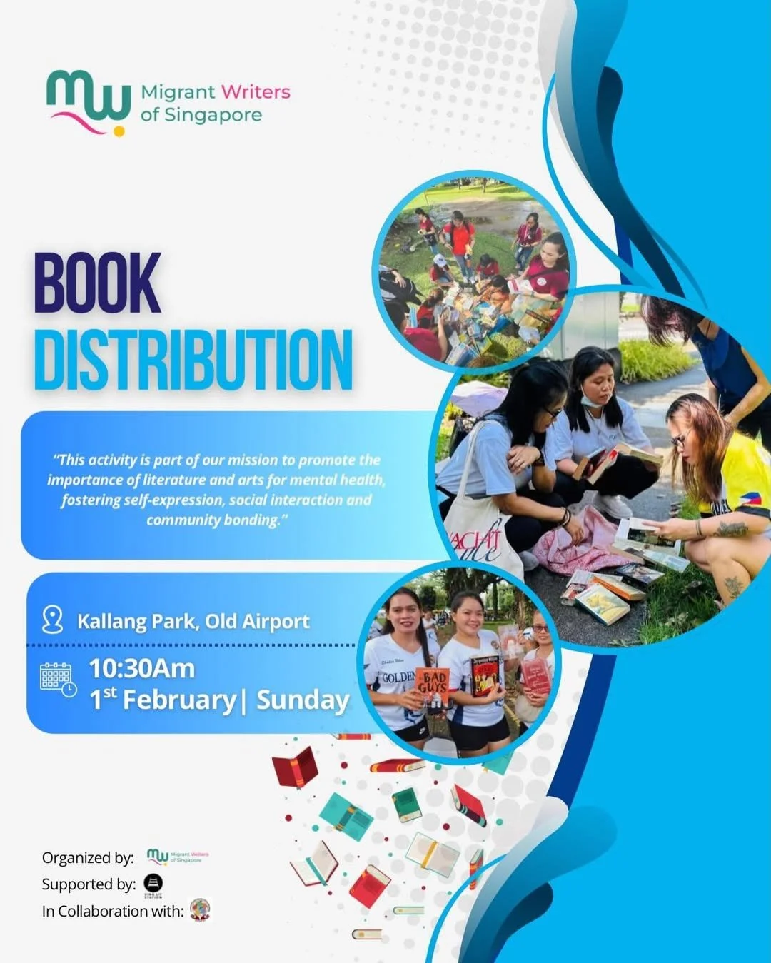 BOOK DISTRIBUTION by Migrant Writers of Singapore (1 Feb 2026)